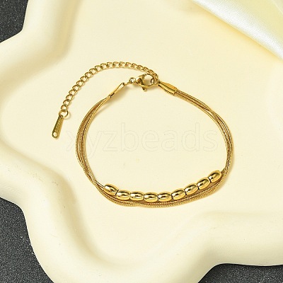 304 Stainless Steel Multi-strand Bracelets BJEW-G733-02M-1