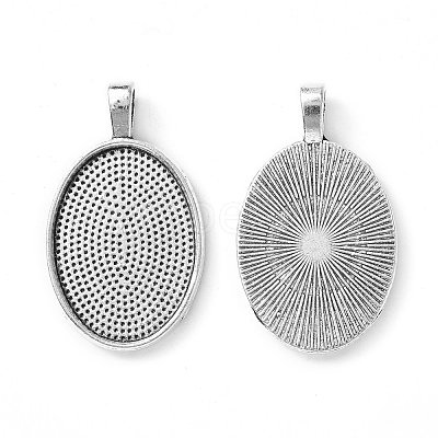 Alloy Pendant Cabochon Settings X-PALLOY-E436-88AS-1