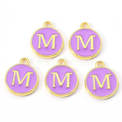 Golden Plated Alloy Enamel Charms ENAM-S118-10M-1
