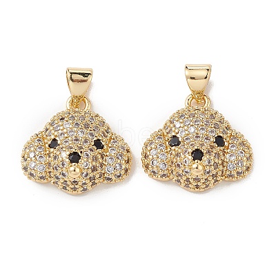 Brass Micro Pave Cubic Zirconia Pendants KK-M240-01F-1