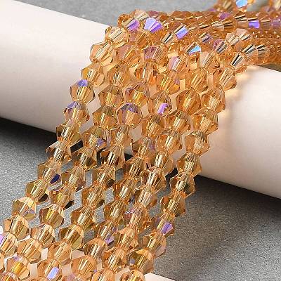 Transparent Electroplate Glass Beads Strands EGLA-A039-T2mm-L18-1