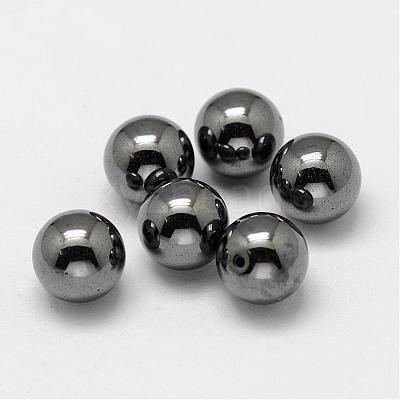 Non-magnetic Synthetic Hematite Beads G-P162-02-10mm-1