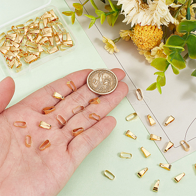 100Pcs Brass Snap on Bails KK-PH0006-33-1