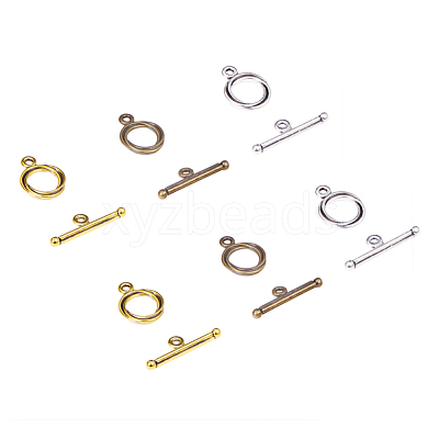 Alloy Tibetan Silver Toggle Clasps PALLOY-PH0005-56-1