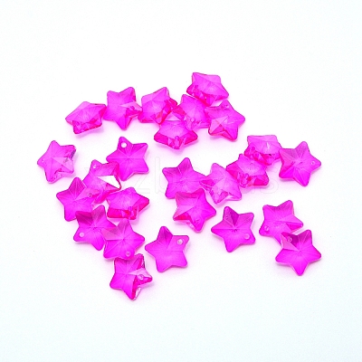 Transparent Glass Pendants X-GLAA-P037-04-18-1