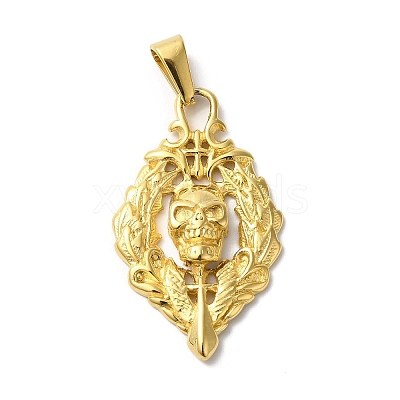 PVD Vacuum Plating 304 Stainless Steel Pendants STAS-B069-37G-1