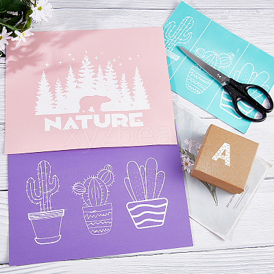 Self-Adhesive Silk Screen Printing Stencil DIY-WH0173-021-X-1