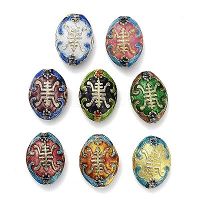 Handmade Cloisonne Beads CLB-Z001-03G-02-1