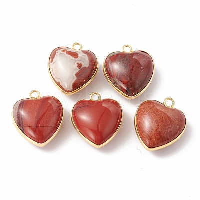 Natural Red Jasper Pendants G-C005-01G-18-1