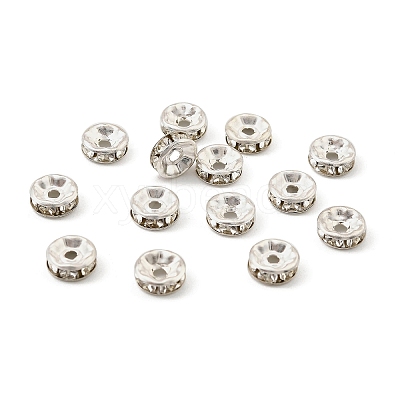 Iron Crystal Rhinestone Spacer Beads RB-A009-8MM-S-1