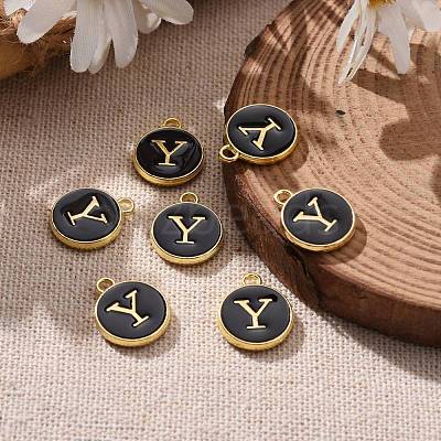 Golden Plated Alloy Charms X-ENAM-S118-02Y-1