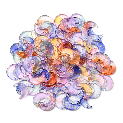100Pcs 5 Colors Glass Pendants GLAA-CJ0001-64-1