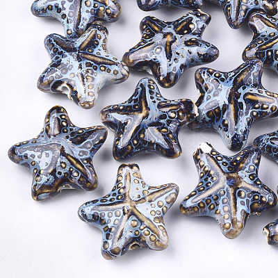 Handmade Porcelain Beads PORC-S498-33B-1