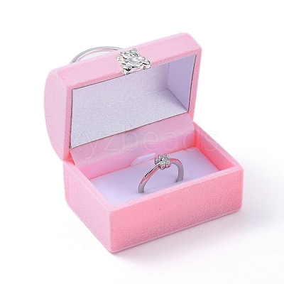 Lady Bag with Bear Shape Velvet Jewelry Boxes VBOX-L002-E03-1