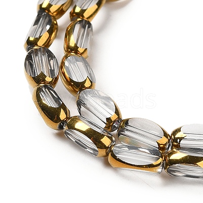 Electroplate Transparent Glass Beads Strands EGLA-Q127-A01-01A-1