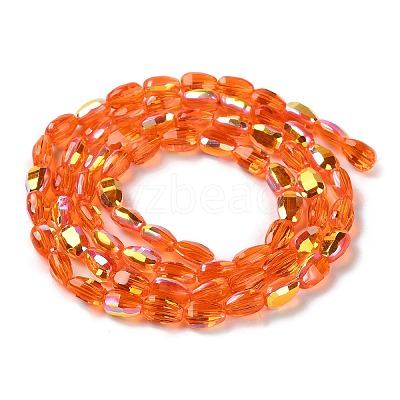 Transparent Electroplate Glass Beads Strands GLAA-Q099-F01-07-1