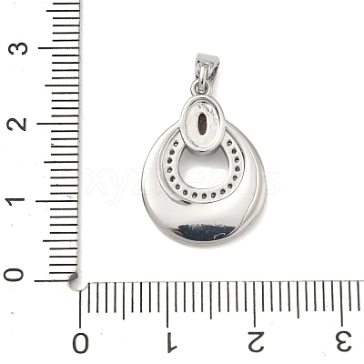 Brass Micro Pave Clear Cubic Zirconia Pendants KK-G556-01P-01-1