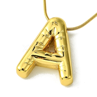 26Pcs Ion Plating(IP) Initial Letter 304 Stainless Steel Pendant Necklace NJEW-R265-05G-1