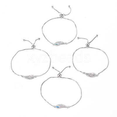 Adjustable Brass Bolo Bracelets BJEW-L618-05P-1