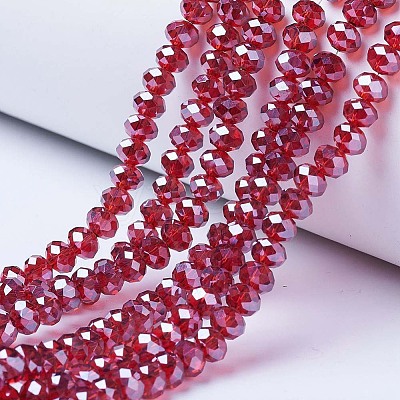Electroplate Glass Beads Strands EGLA-A034-T10mm-A06-1