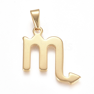 304 Stainless Steel Pendants STAS-L210-06G-G-01-1