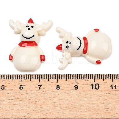 Christmas Opaque Resin Cabochons RESI-XCP0002-66D-1