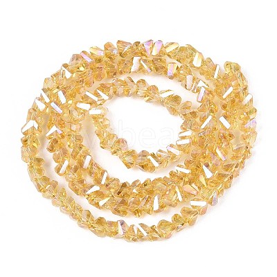 Electroplate Transparent Glass Beads Strands GLAA-N021-4mm-23-1