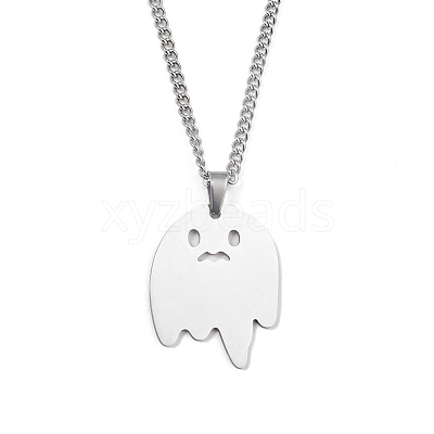 Non-Tarnish 201 Stainless Steel Pendant Necklaces for Man NJEW-Q336-02B-P-1
