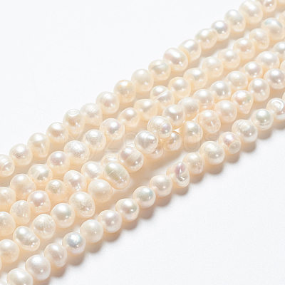 Natural Cultured Freshwater Pearl Beads Strands A23WT011-1