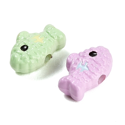 Opaque Enamel Acrylic Beads AC-CBAD9B6-02-1