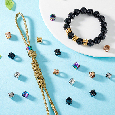 20Pcs 5 Colors 304 Stainless Steel Beads STAS-GA0001-68-1