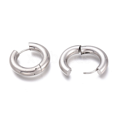 Tarnish Resistant 201 Stainless Steel Huggie Hoop Earrings EJEW-L256-05J-P-1