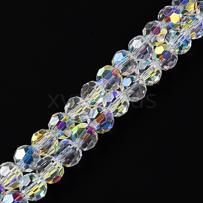 Electroplate Glass Beads Strands GLAA-Q099-E01-03-1