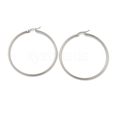 Tarnish Resistant 304 Stainless Steel Big Hoop Earrings X-EJEW-F105-04P-1