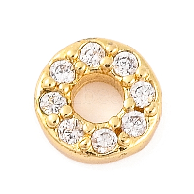 Rack Plating Brass Micro Pave Cubic Zirconia Cabochons KK-F874-04G-O-1