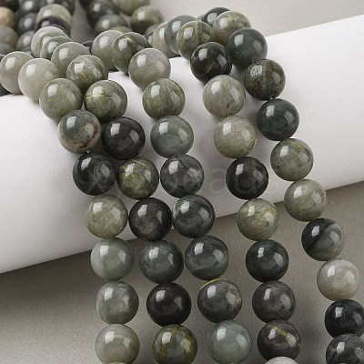 Natural Green Rutilated Quartz Beads Strands G-P325-03-10mm-1