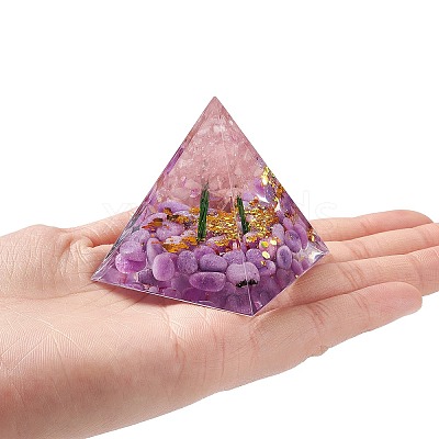 Orgonite Pyramid Resin Display Decorations DJEW-I017-01A-1