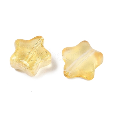Transparent Spray Painted Frosted Glass Beads GLAA-NH0003-01D-1