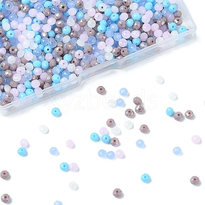 Electroplate Glass Beads Strands EGLA-YW0003-92C-1