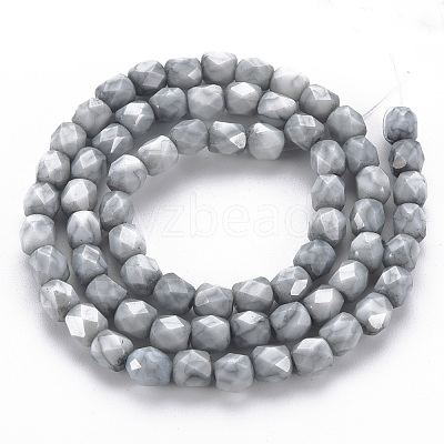 Opaque Baking Paint Glass Beads Strands EGLA-N006-008-A04-1