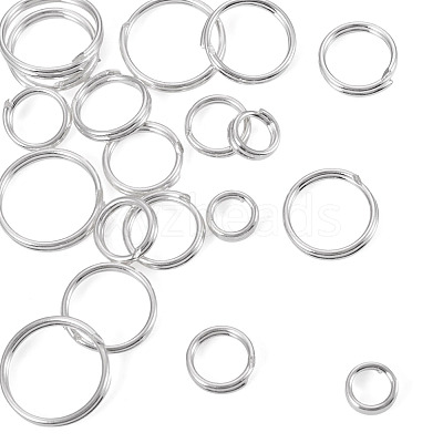 20Pcs 5 Styles 925 Sterling Silver Split Rings STER-TA0001-49-1