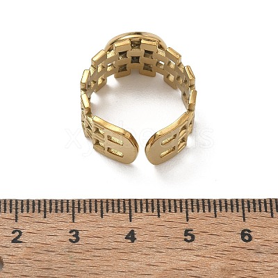 304 Stainless Steel Cuff Ring Components SA-CBA37BC-17B-G-1