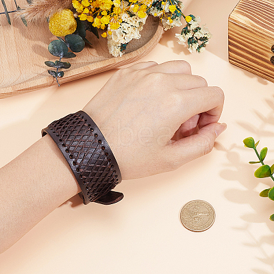 1Pc Imitation Leather Cord Bracelets BJEW-CL0001-35A-1