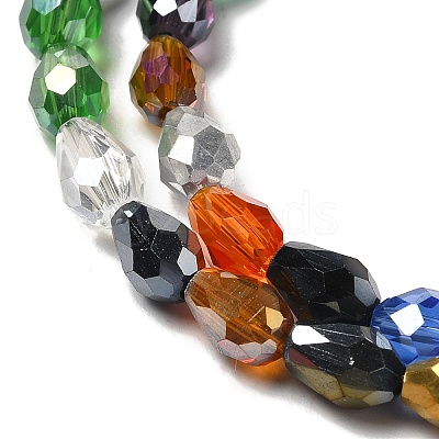 Electroplate Glass Beads Strands EGLA-D015-7x5mm-38-1