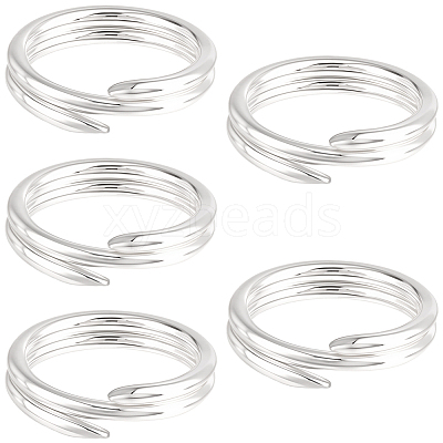 5Pcs 925 Sterling Silver Split Jump Rings STER-BBC0009-45B-1