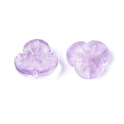 Baking Paint Transparent Glass Bead Caps DGLA-N014-09A-06-1
