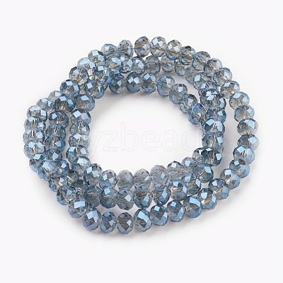 Electroplate Glass Beads Strands GLAA-K027-FR-A03-1