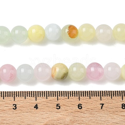 Natural Colorful Green Jade Beads Strands G-G757-01-8mm-1