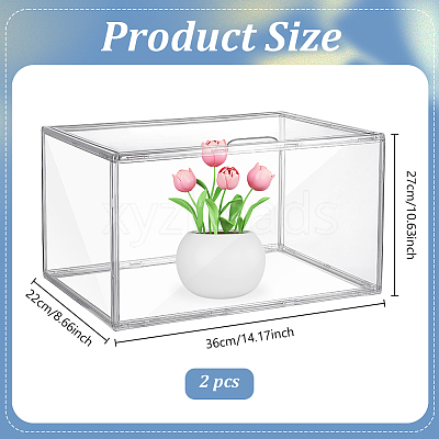2Pcs PET Plastic Action Figure Display Cases ODIS-AR0001-15-1