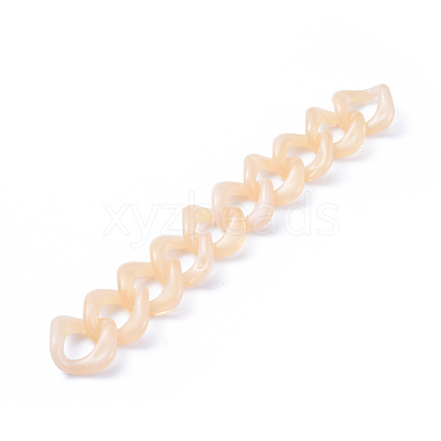 Handmade Acrylic Curb Chains AJEW-JB00591-03-1